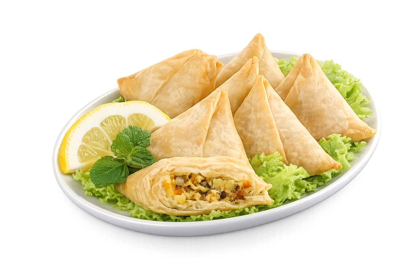 Samosay With Fresh Garnish